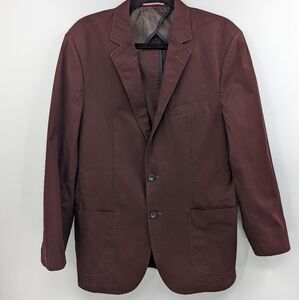 Men's DANIEL HETCHER Elbow Patch Two Button Cotton Blazer